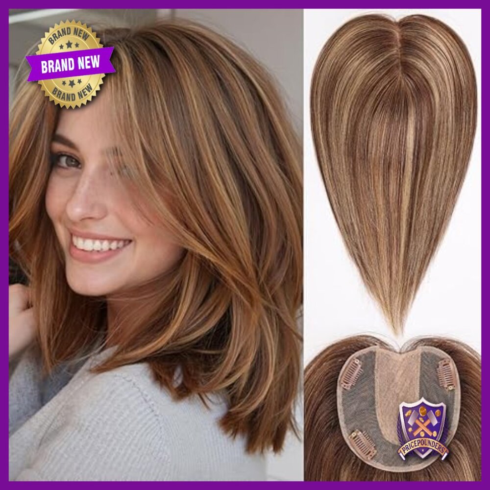 5x5 Silk Base Human Hair Topper 60g for Thinning Hair Volume Boost